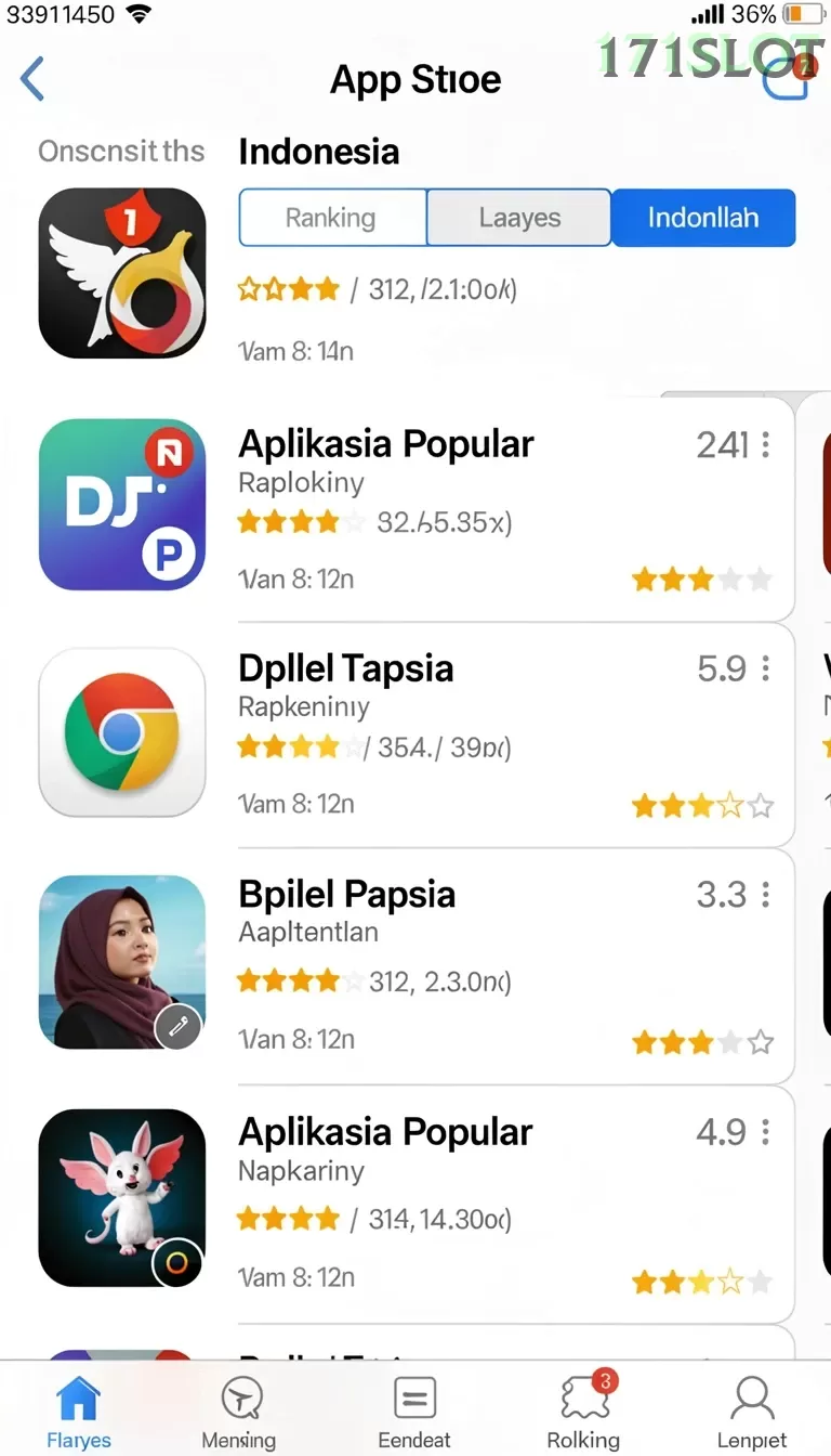 Cuplikan layar NX303 — aktivitas